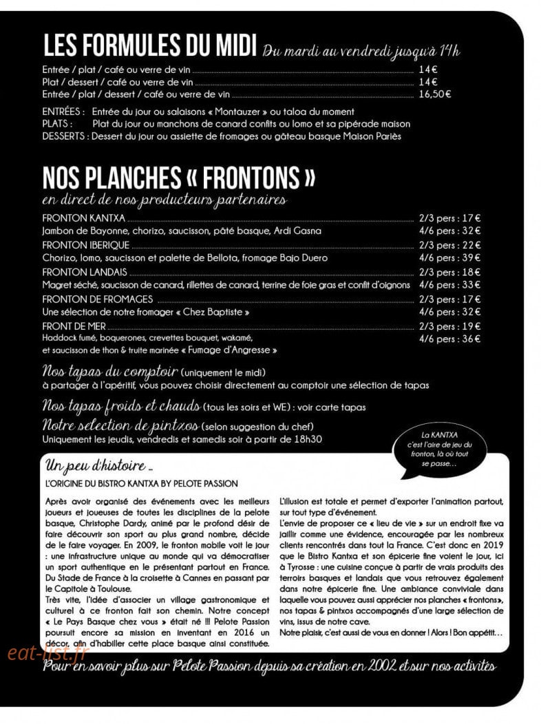 La Kantxa — carte page 2