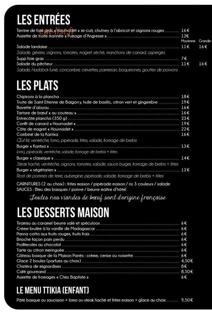 La Kantxa — carte page 1