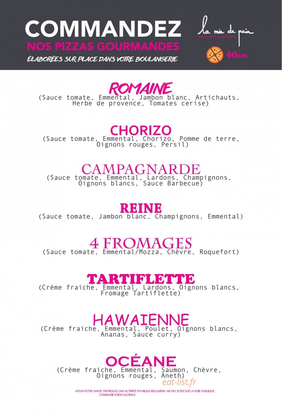 La Mie de Pain — carte page 3