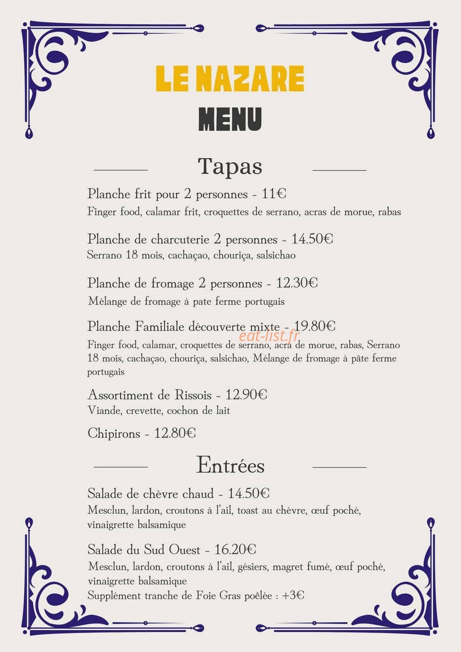 Le Nazaré — carte page 1