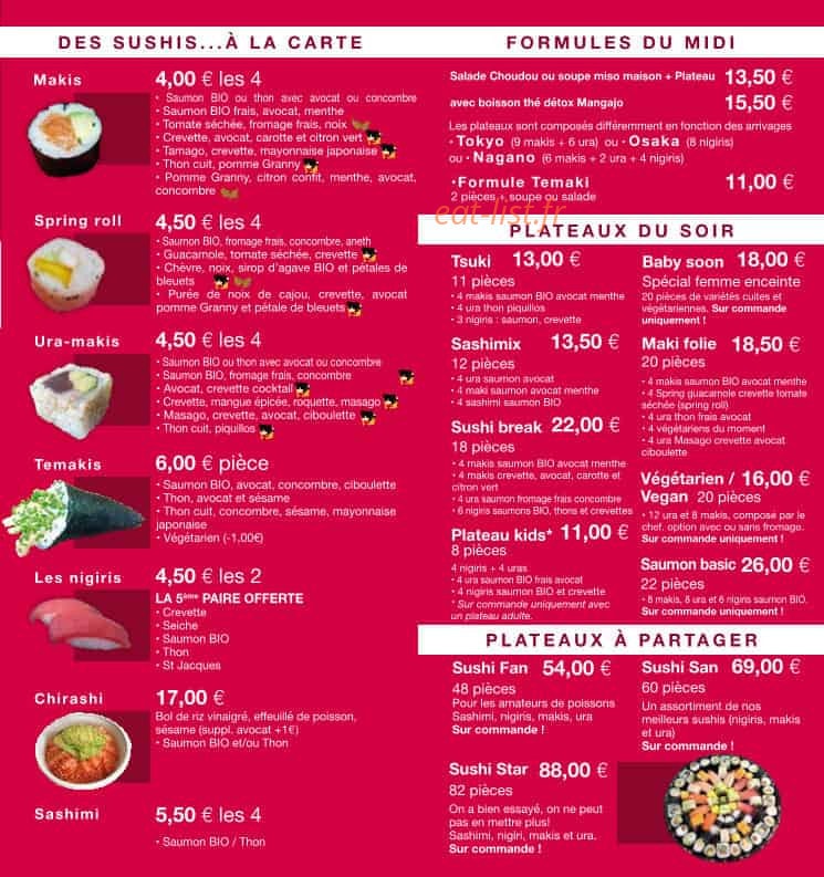 Sushi San — carte page 3