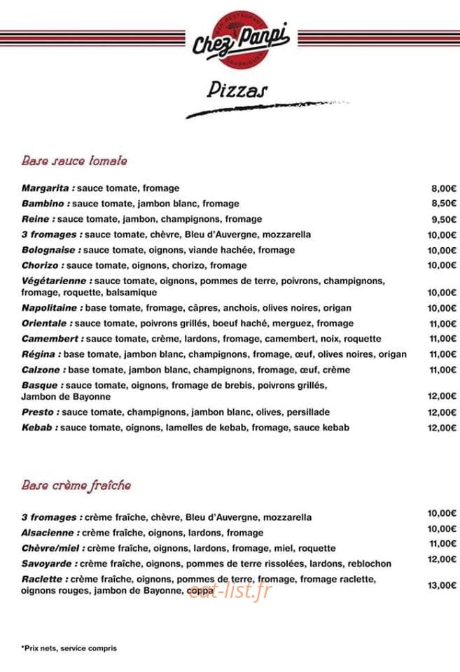 Chez Panpi — carte page 4