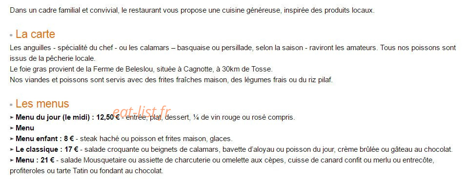 Le P'tit Ecureuil — carte page 1