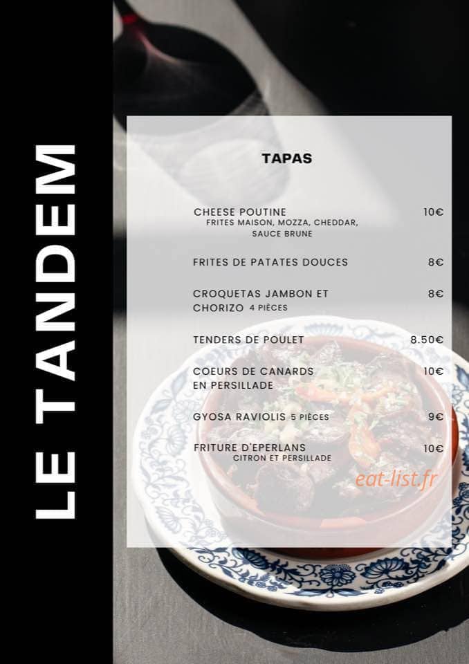 Le Tandem — carte page 1