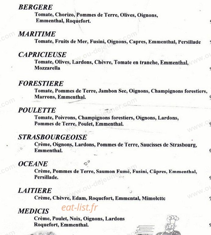 Patrick pizza — carte page 3