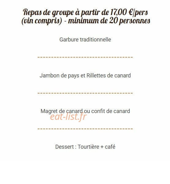 Auberge de Marquine — carte page 2
