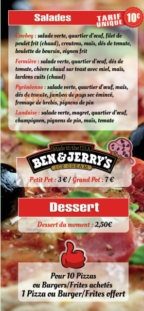 Milana'pizza Castets — carte page 3