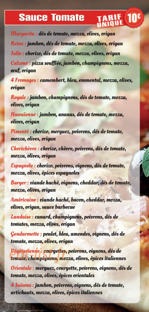 Milana'pizza Castets — carte page 6