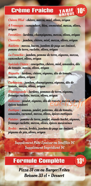 Milana'pizza Castets — carte page 5