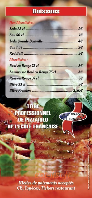 Milana'pizza Castets — carte page 2