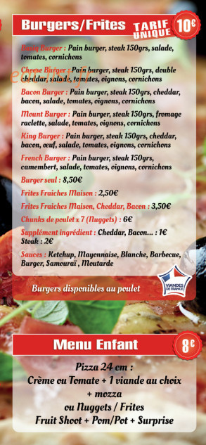 Milana'pizza Castets — carte page 4