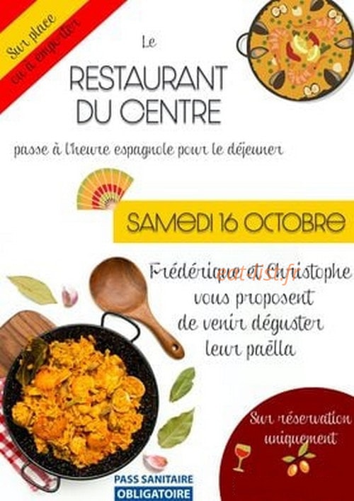 Restaurant du Centre — carte page 1