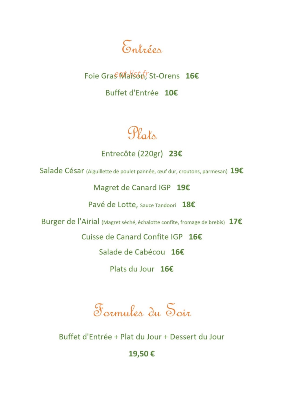 Abor Hôtel — carte page 1