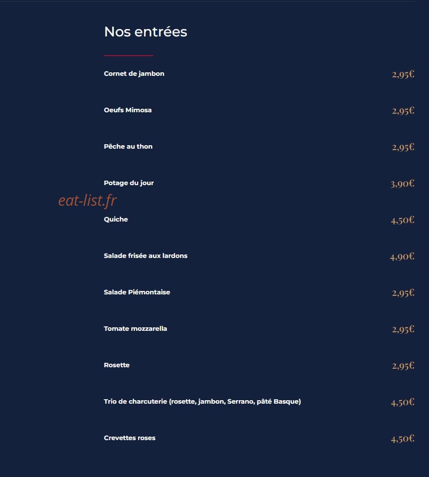 Grand Moun Saveurs — carte page 1