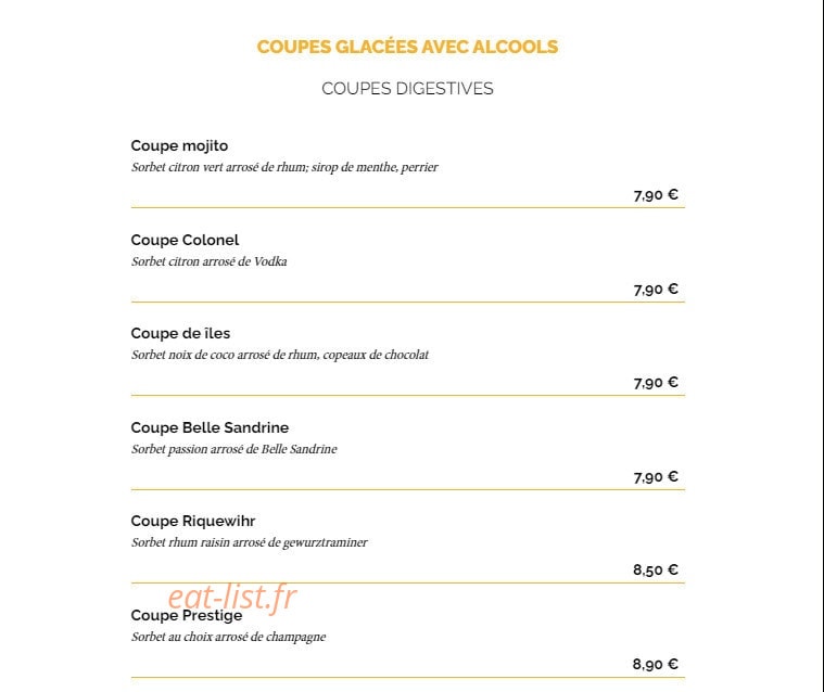 La Taverne — carte page 9