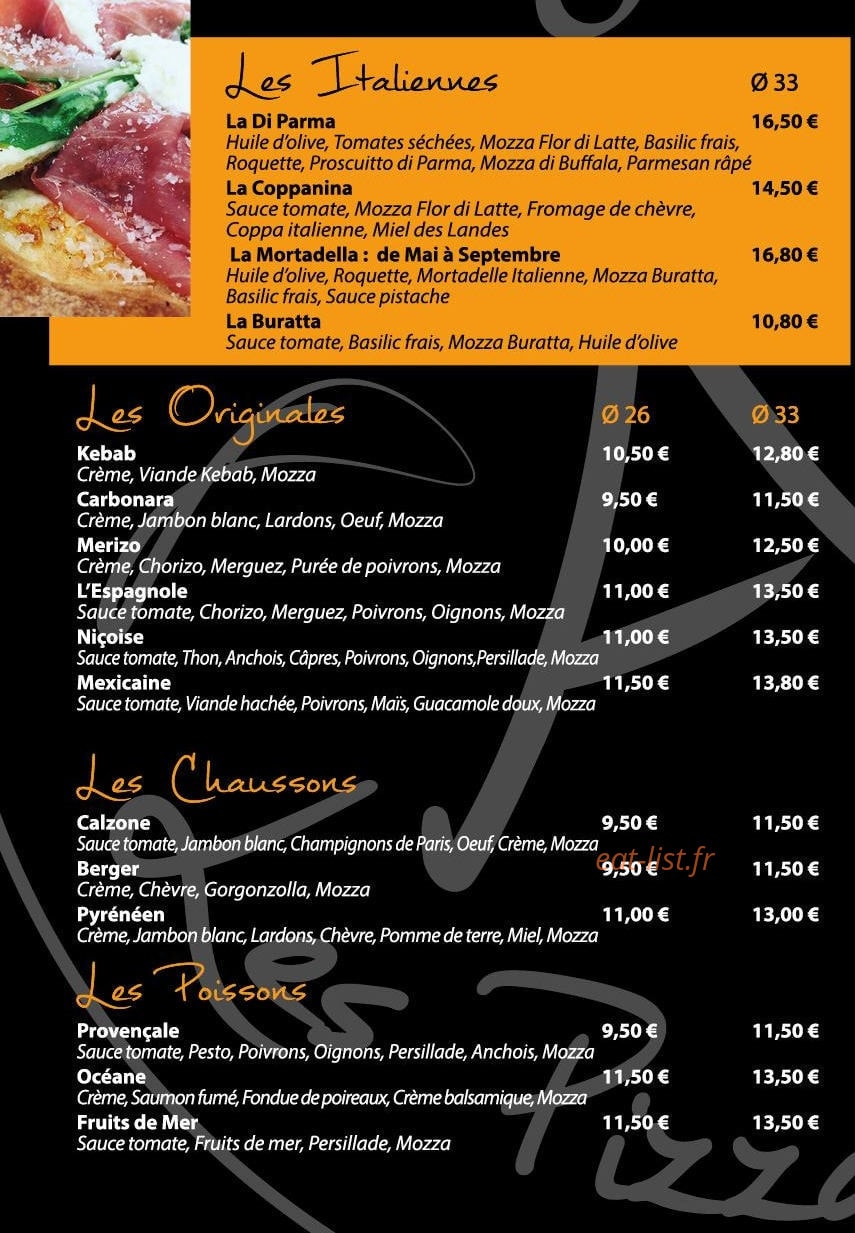 Les Pizzas D'Anatole — carte page 2