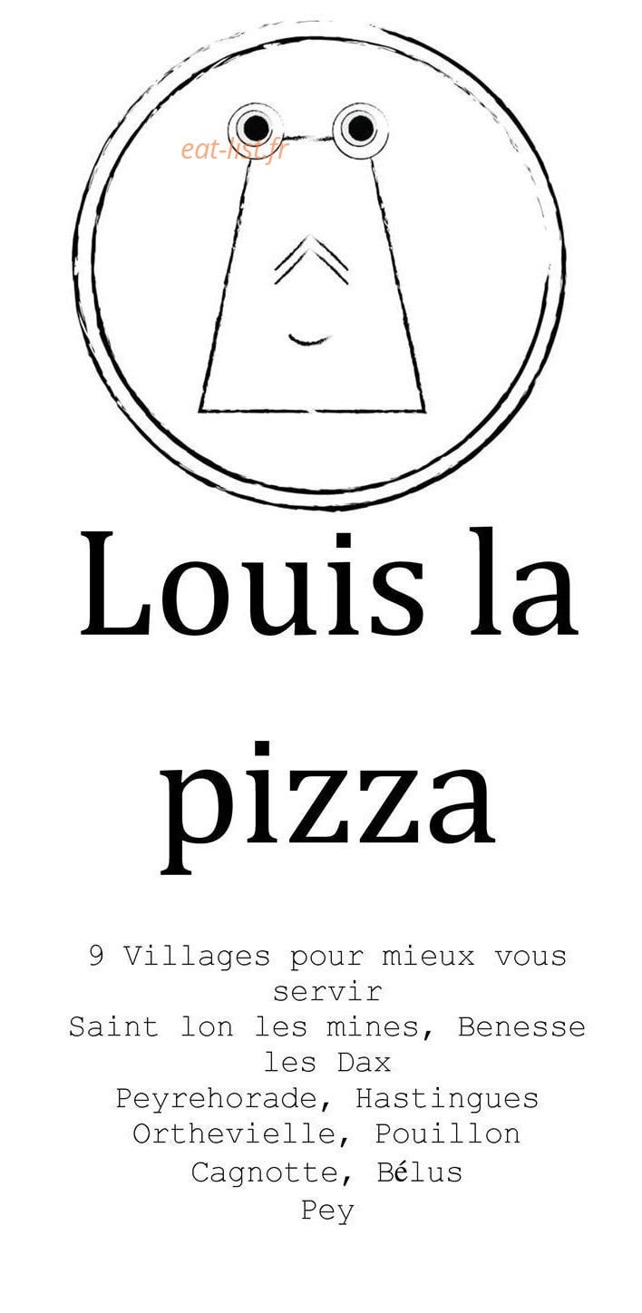 Louis la Pizza — carte page 1