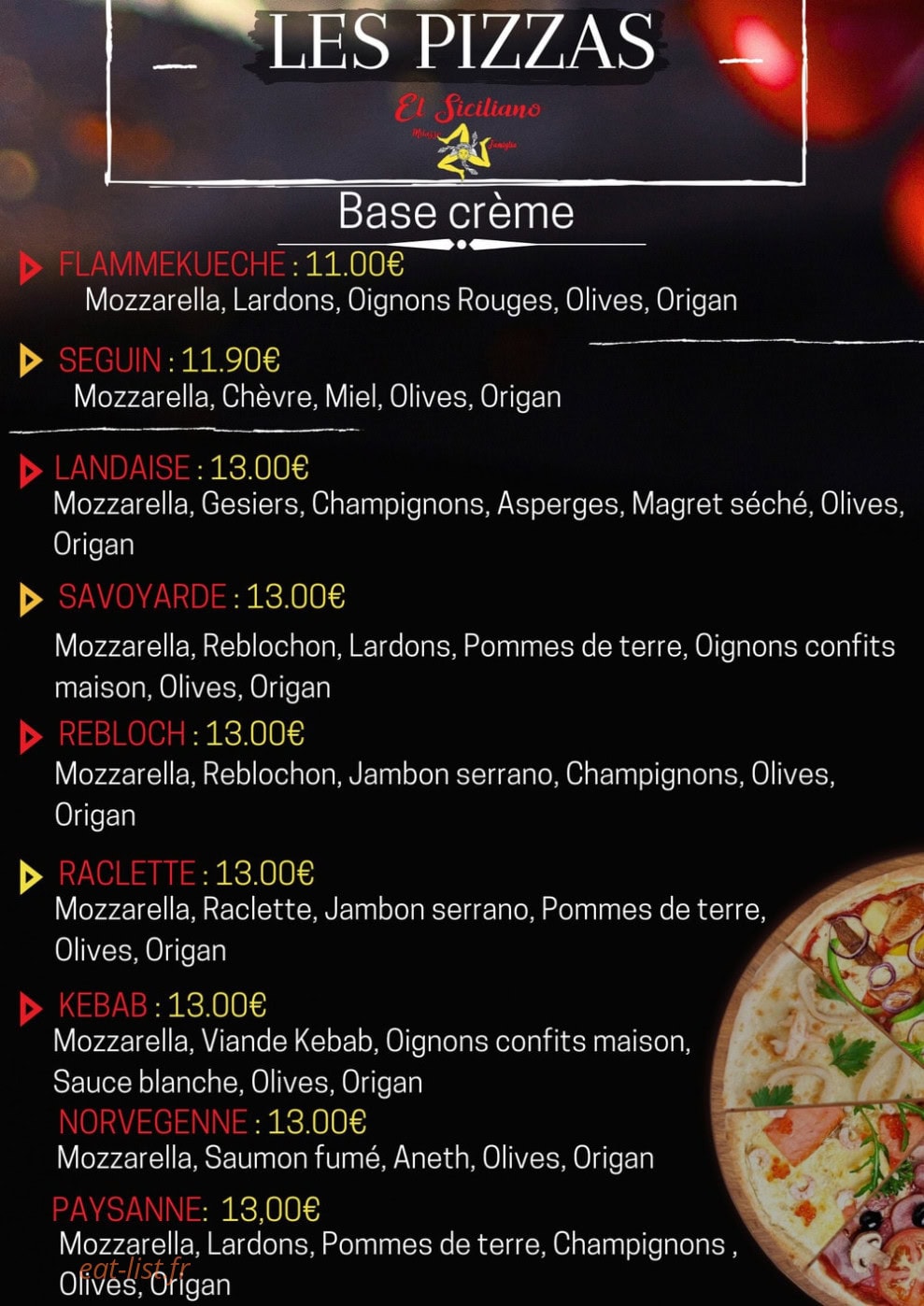 El Siciliano — carte page 2