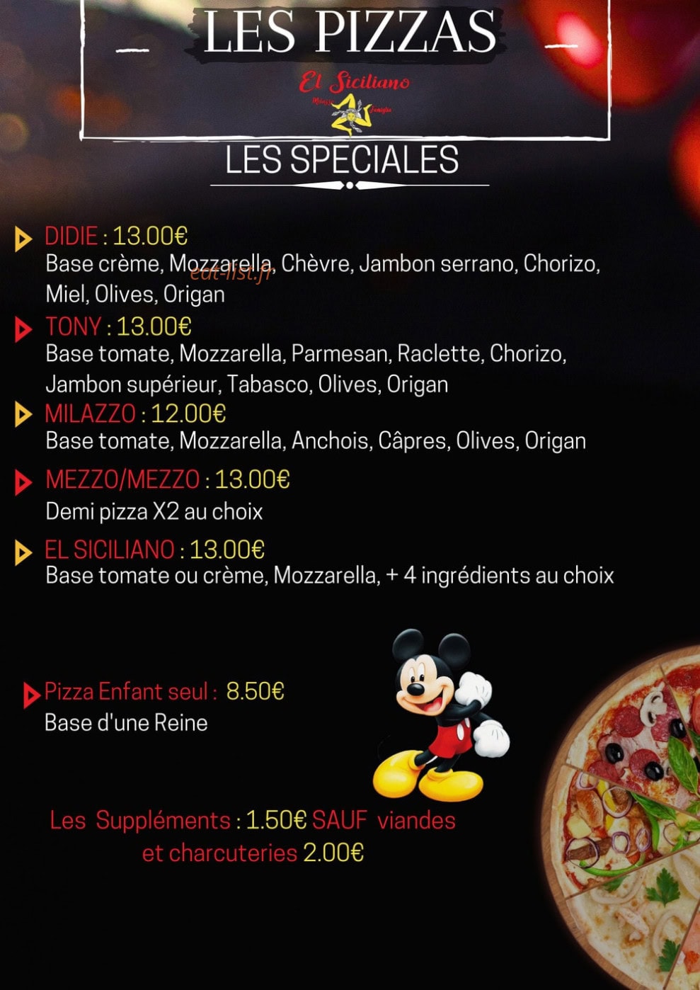 El Siciliano — carte page 3