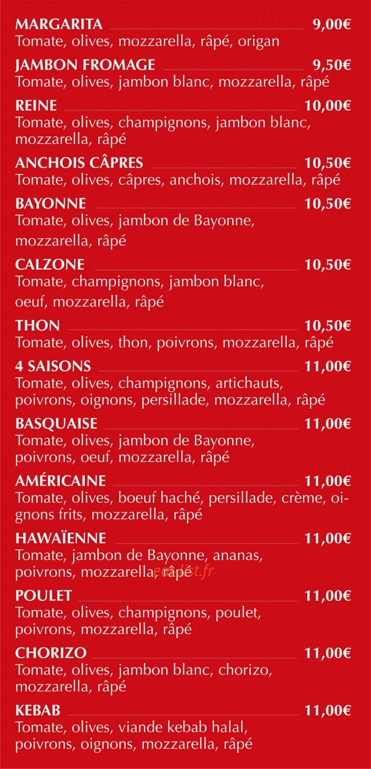 Bon Apat — carte page 1