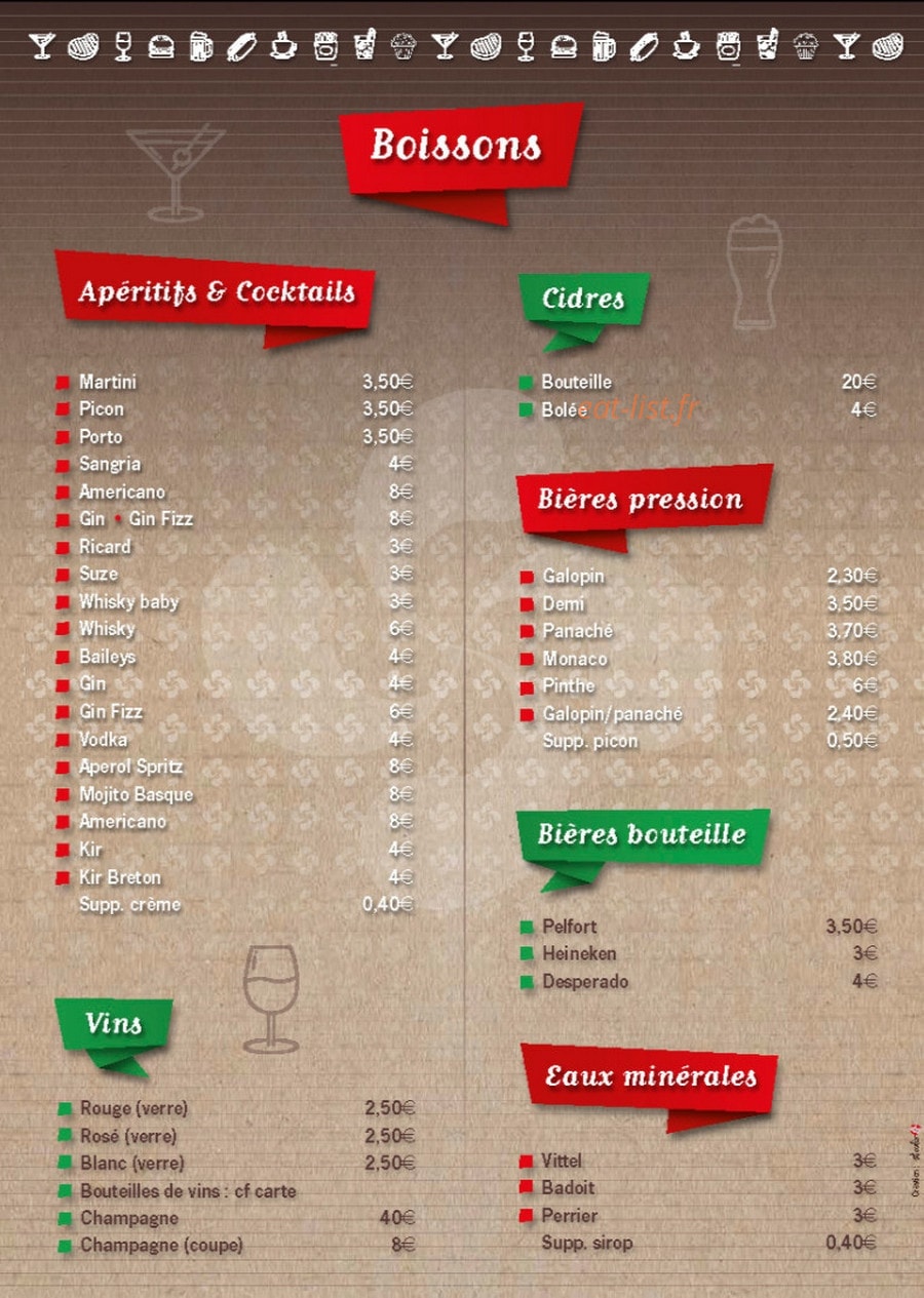 La Brasserie du Marché — carte page 3