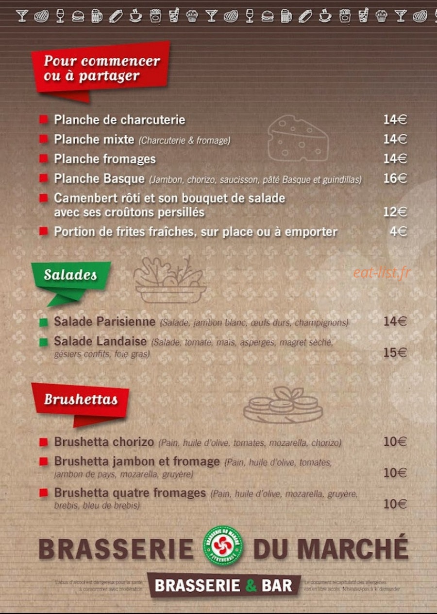 La Brasserie du Marché — carte page 2
