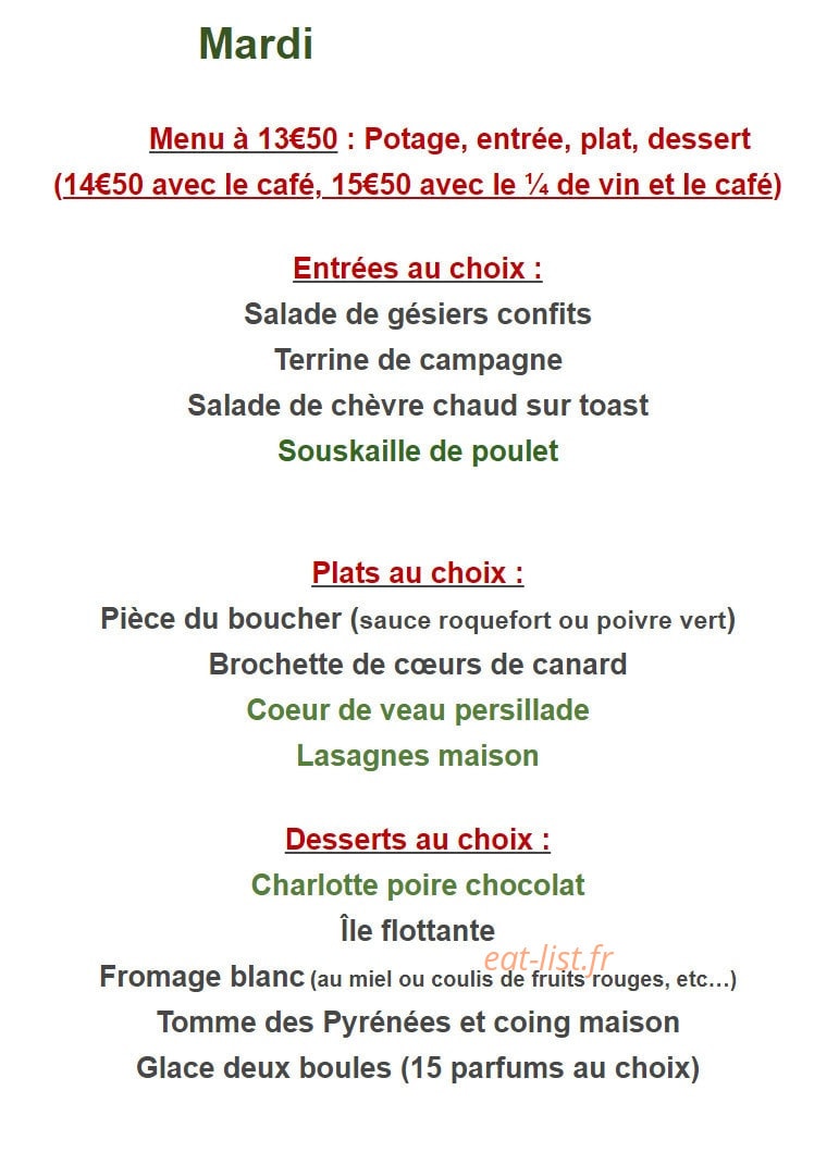 Les Tilleuls — carte page 1