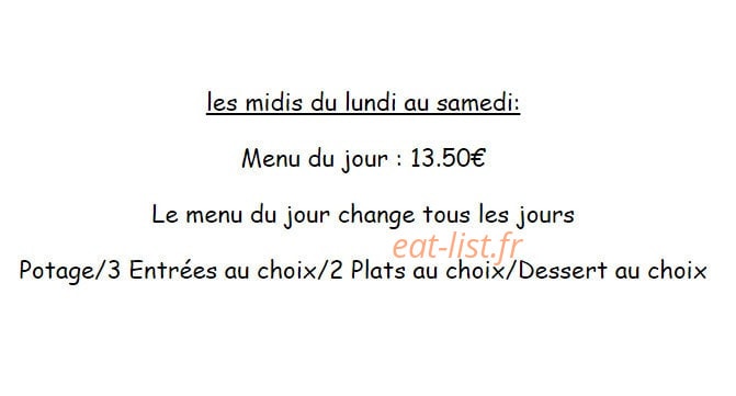 Le Relais — carte page 1