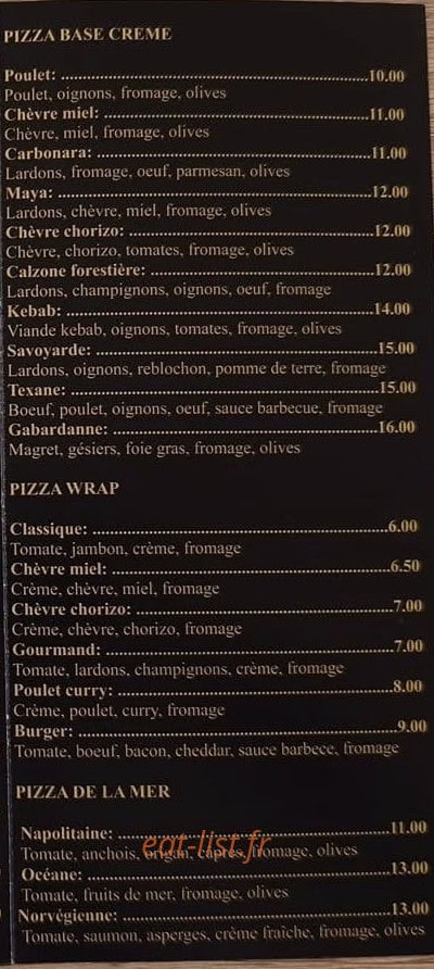 Toli Pizza — carte page 2