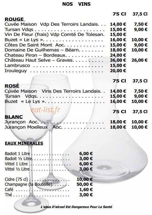 Crêperie Restaurant Du Fronton — carte page 6
