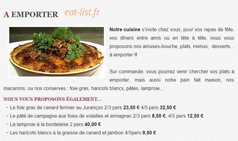 L’Auberge du pas de vent — carte page 3