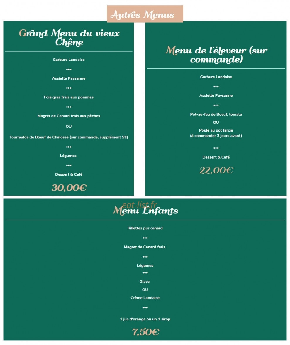 Le Vieux Chêne — carte page 3