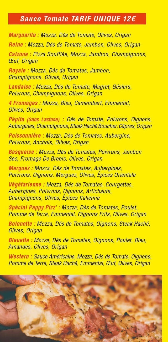 Chez Papy Pizz — carte page 2