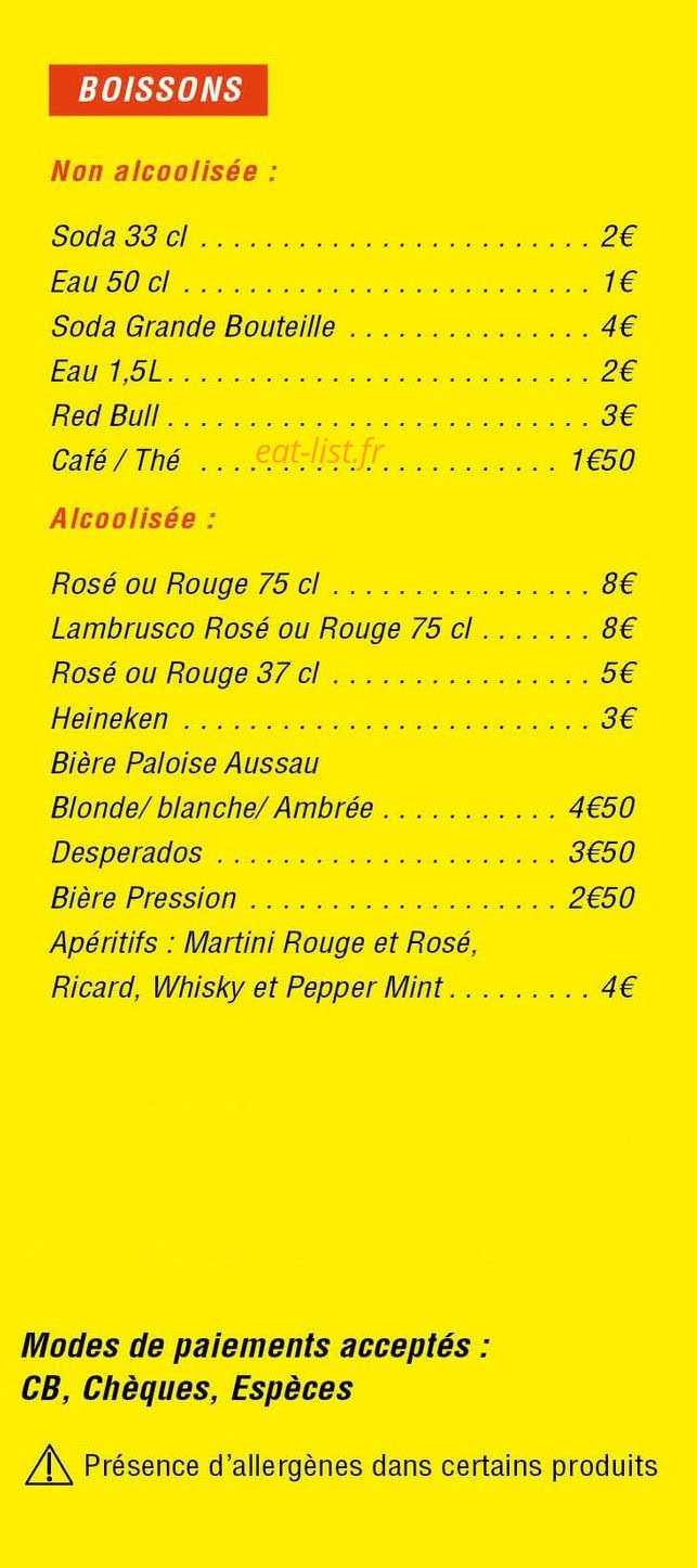 Chez Papy Pizz — carte page 6