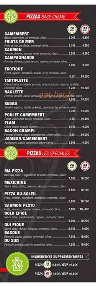 Bruno pizzas — carte page 3