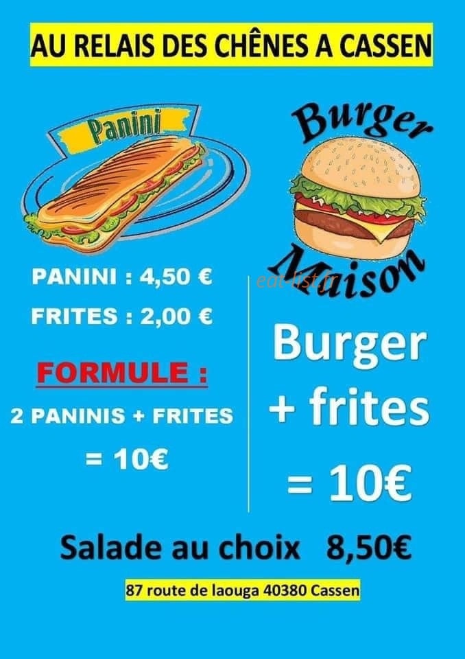 Relais des Chênes — carte page 1