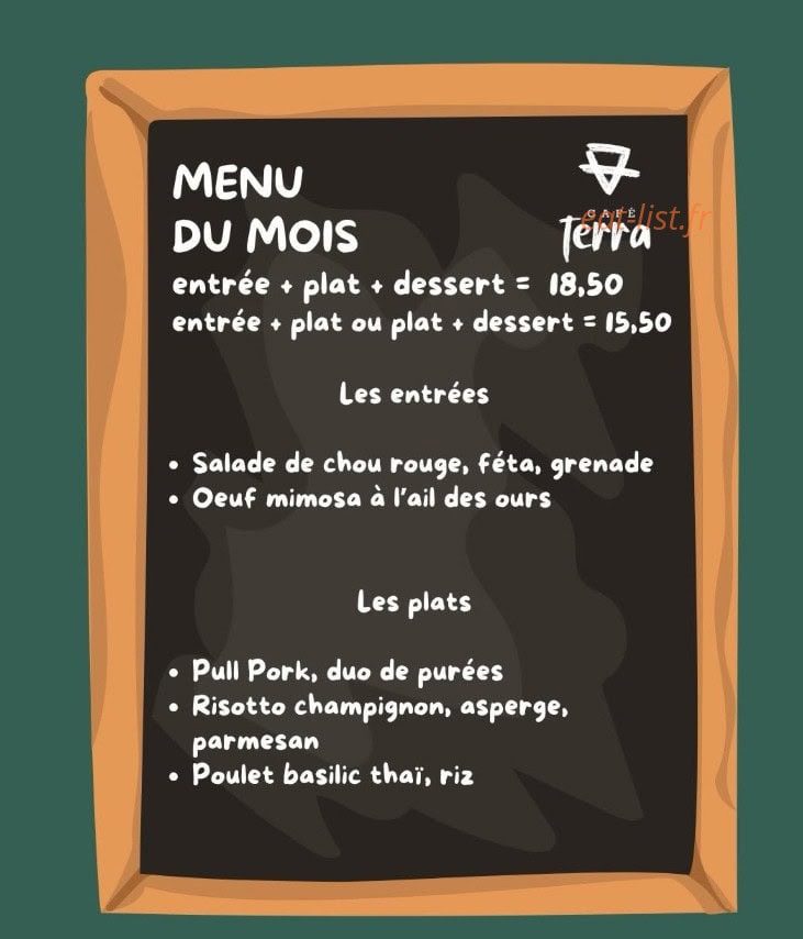 Café Terra — carte page 2