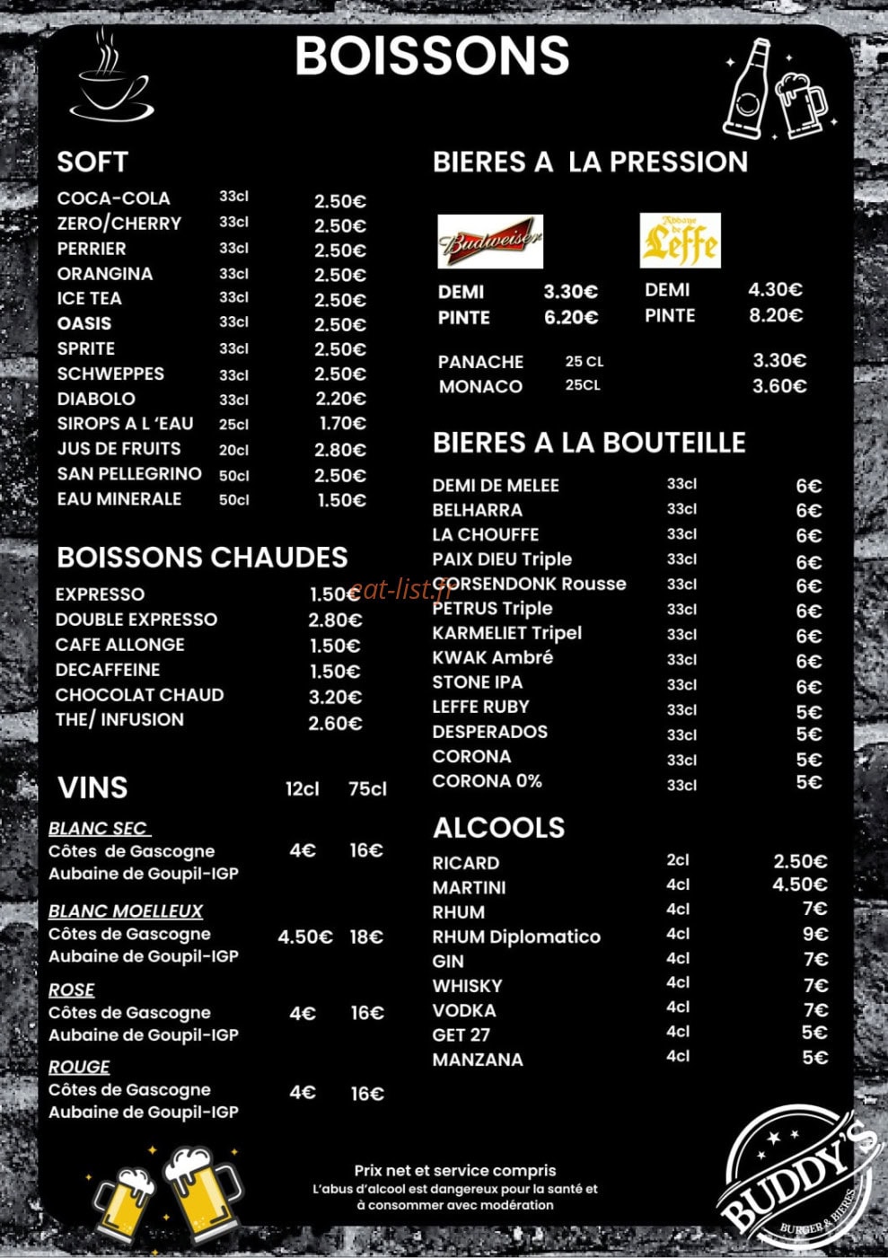 Buddy's — carte page 4