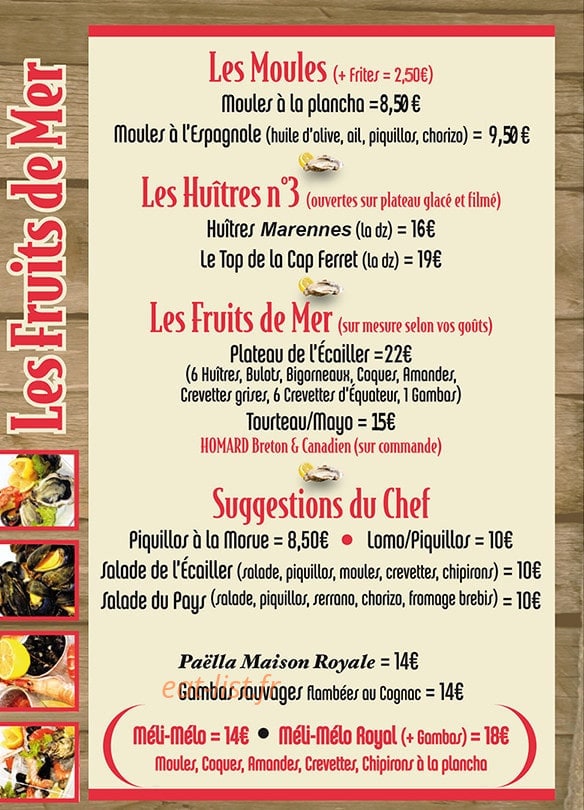 L'Écailler et sa Plancha — carte page 3