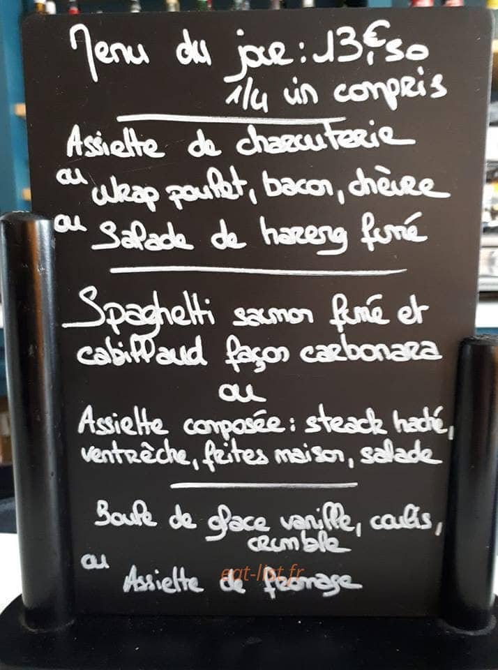 La Cantine de Juliette — carte page 1