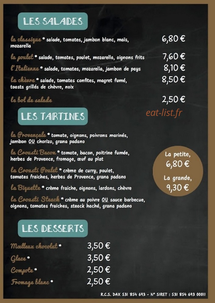 La Pizza des Cordeliers — carte page 4