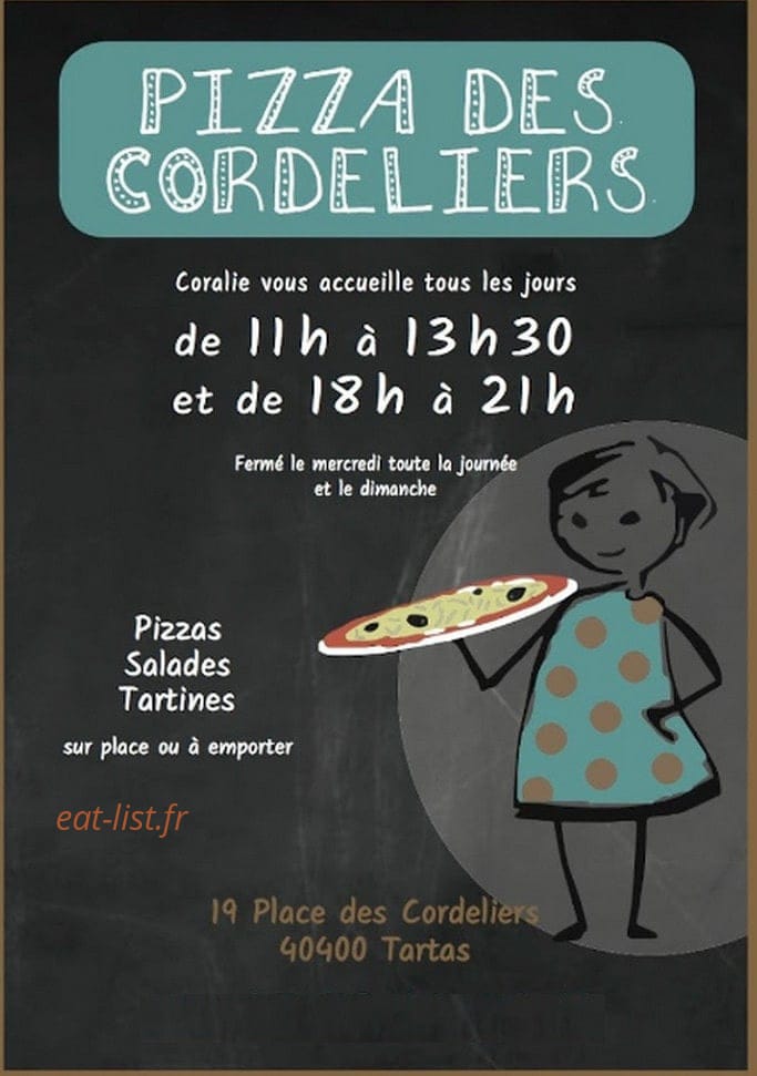 La Pizza des Cordeliers — carte page 1