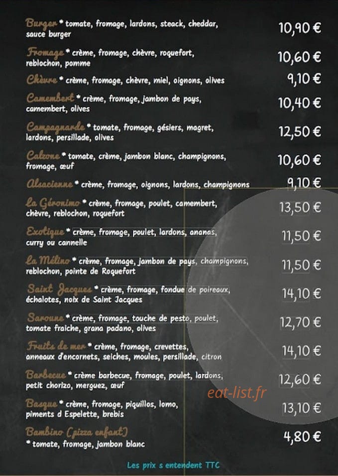 La Pizza des Cordeliers — carte page 3