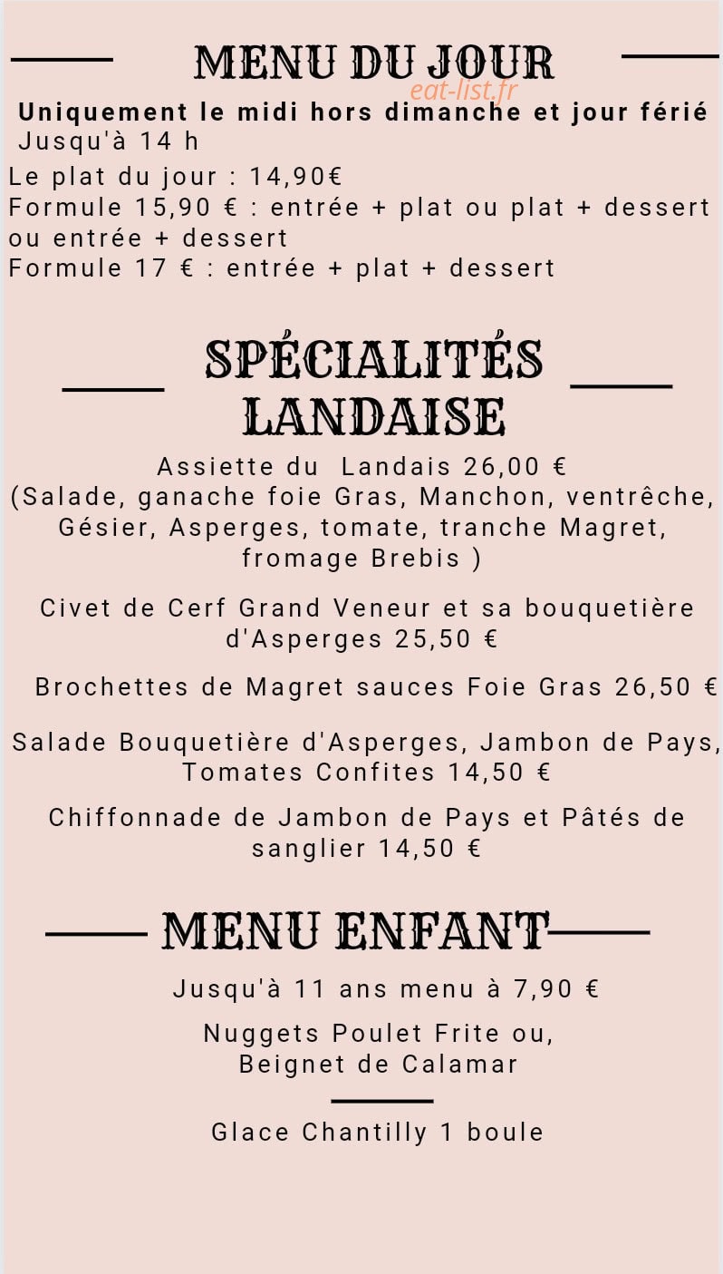 Le Domaine — carte page 2