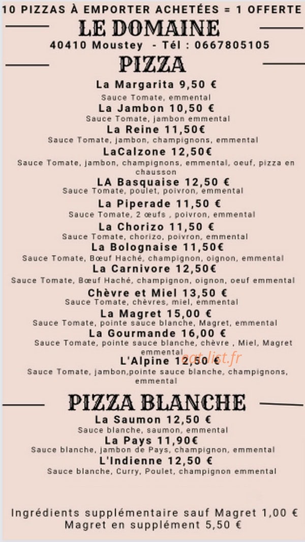Le Domaine — carte page 4