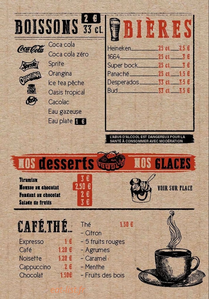 Le Chalet 834 — carte page 4