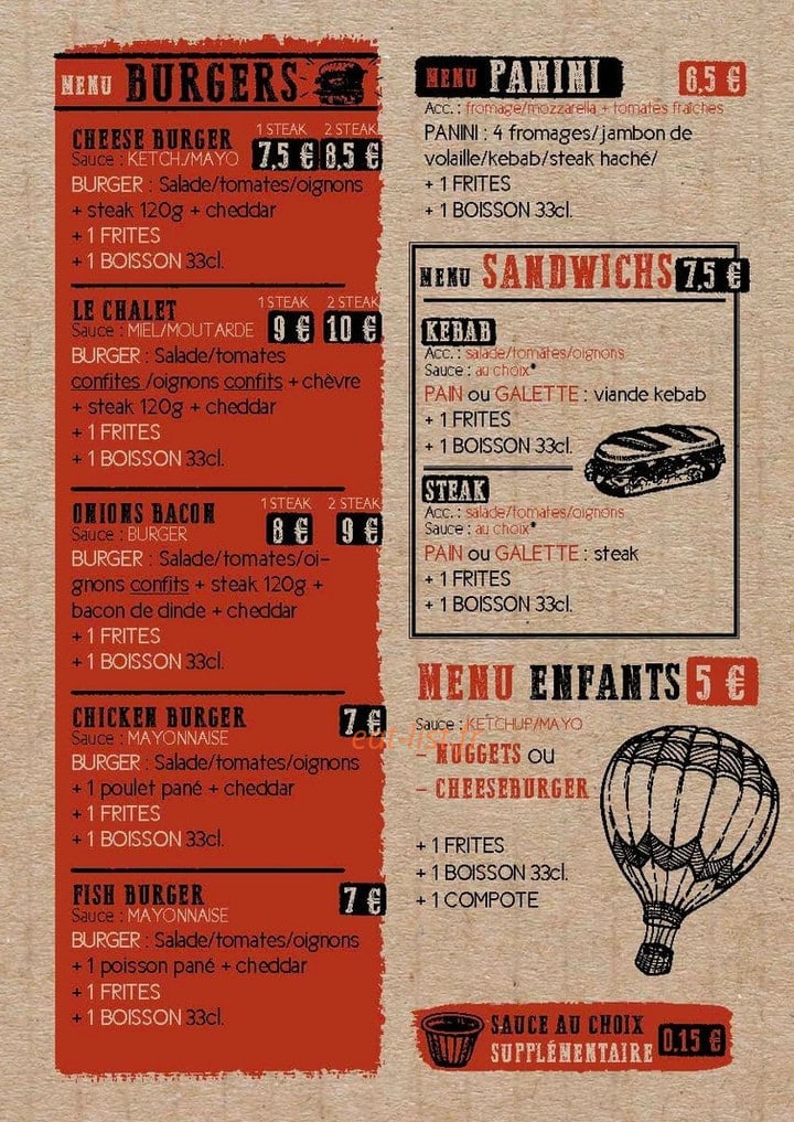 Le Chalet 834 — carte page 2