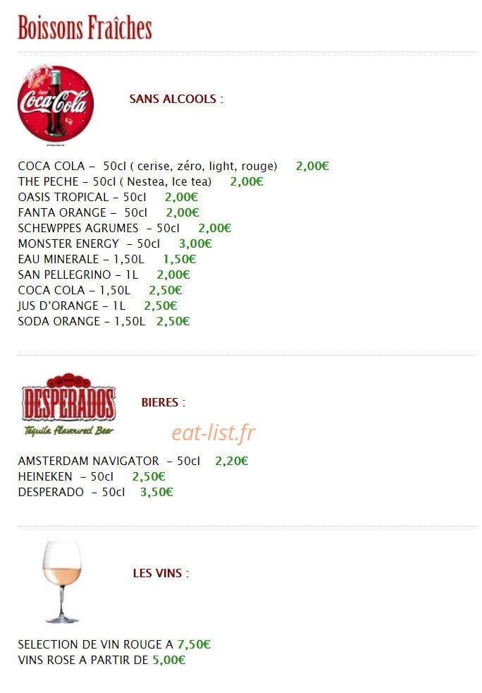 Maitre pizza — carte page 4