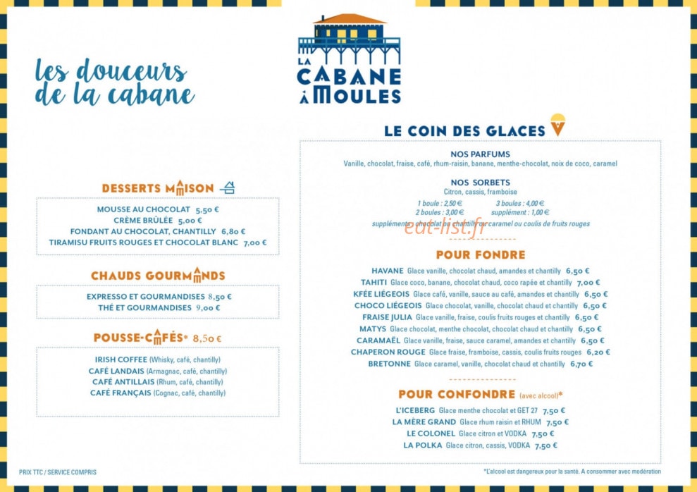 La Cabane à Moules — carte page 4