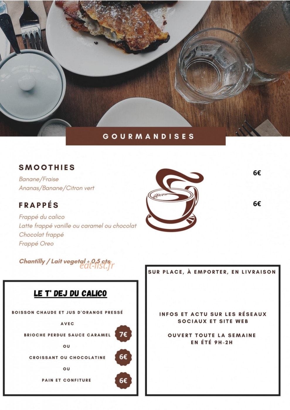 Calicoba Café — carte page 2